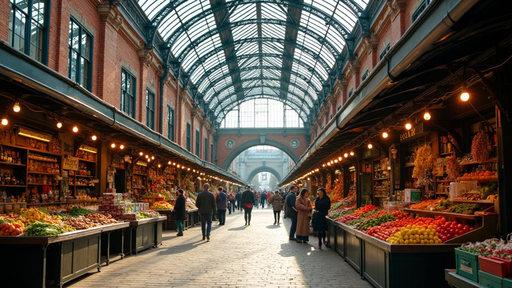 historic market with dining