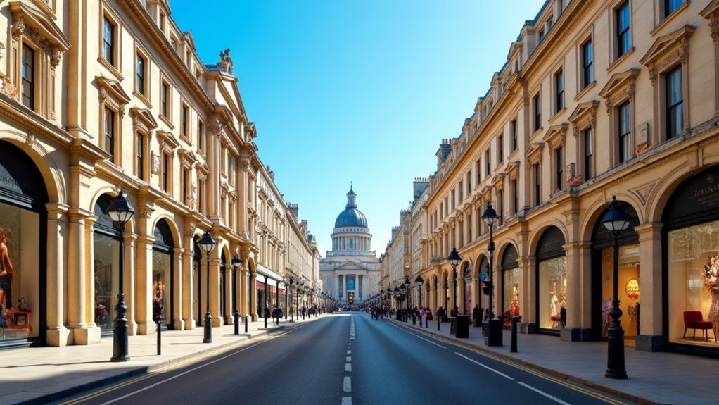 historic shopping boulevard in london