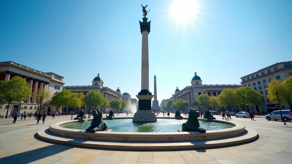 historic square with art