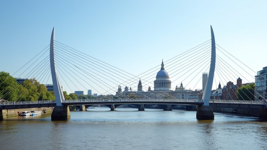 millennium bridge iconic pedestrian crossing