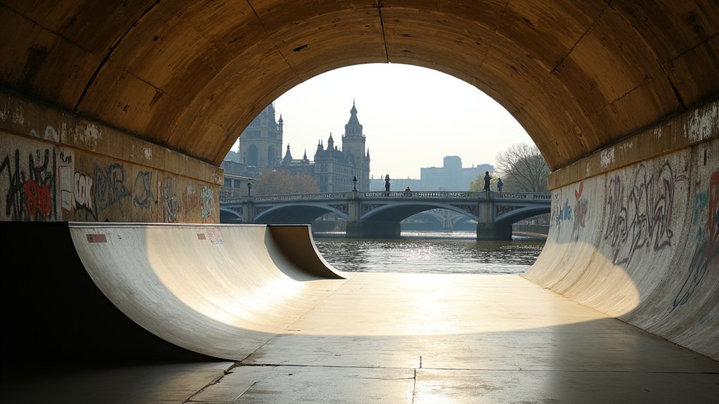 skateboarding at southbank london