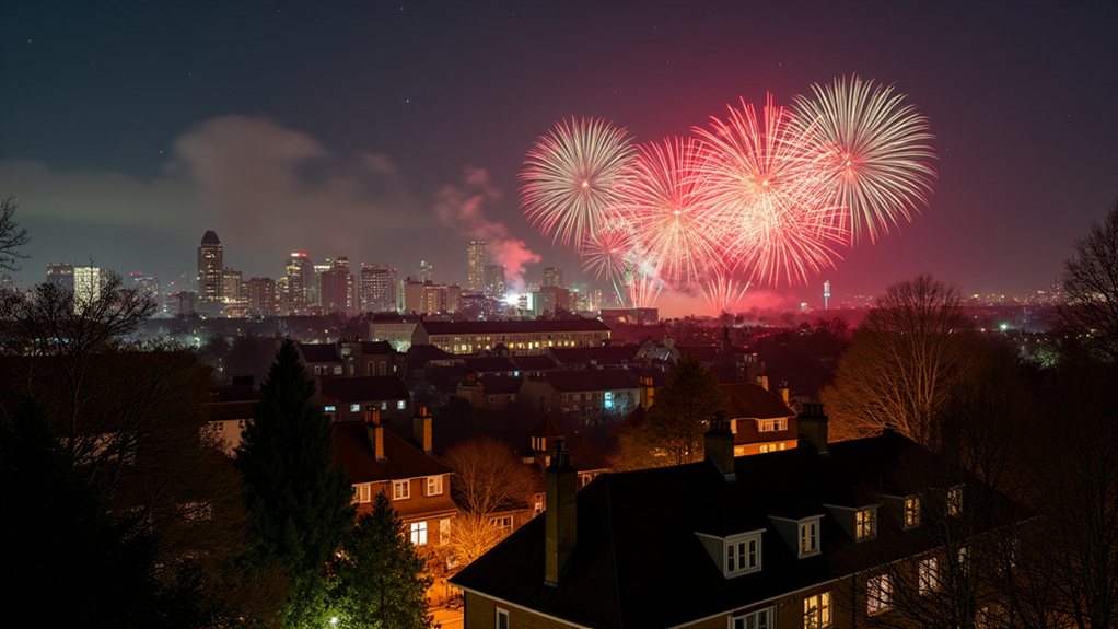 stunning north london fireworks