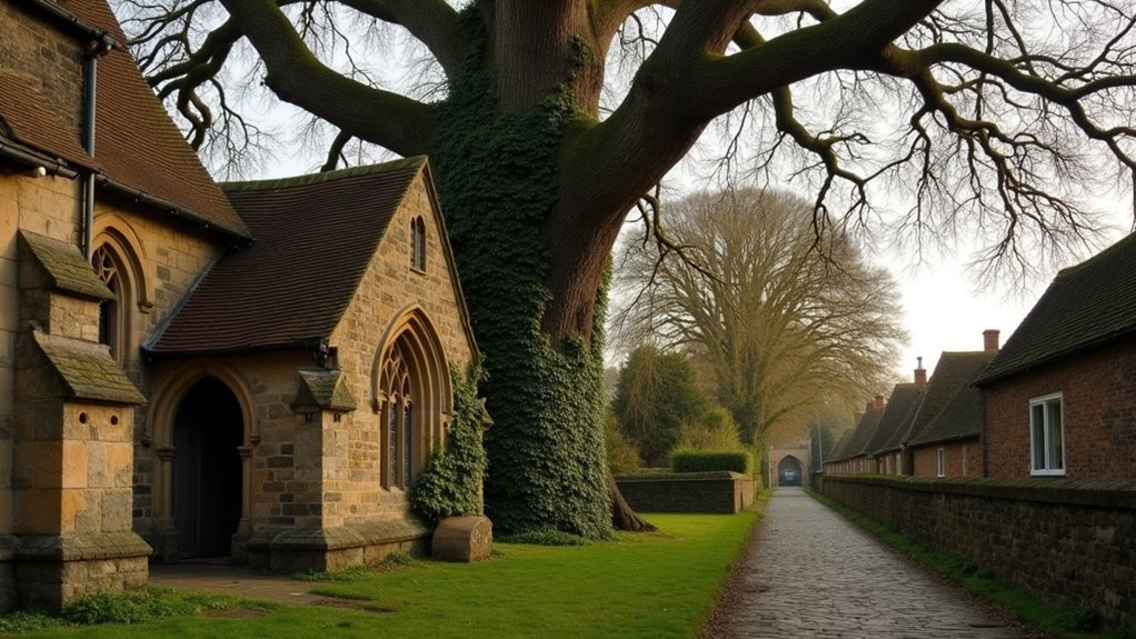 ancient church near landmark