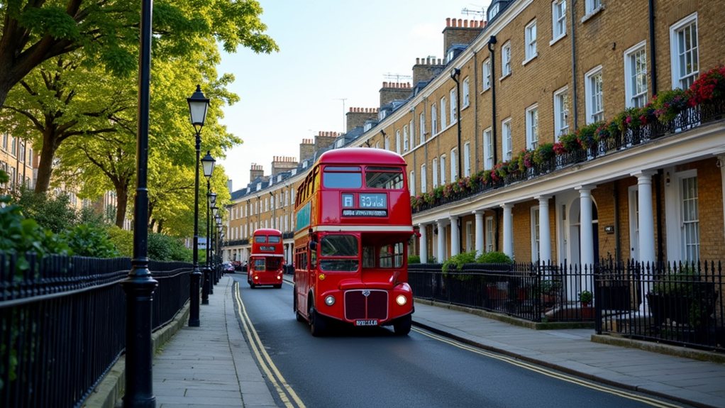 crowded london bus route