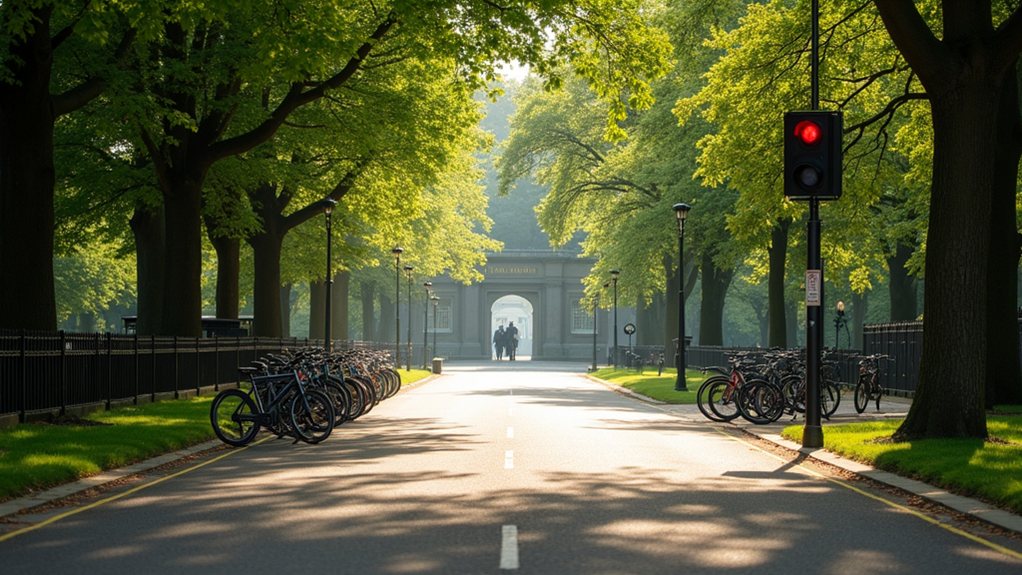 cyclists face traffic light changes