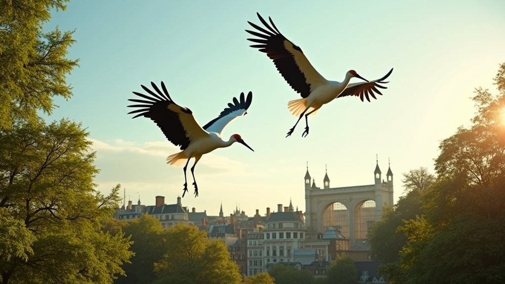 storks return to london