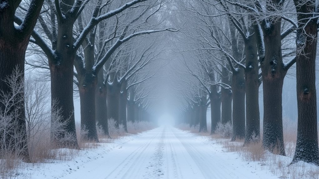 winter walk through tunnel