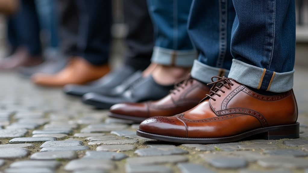 jeans and classic shoes