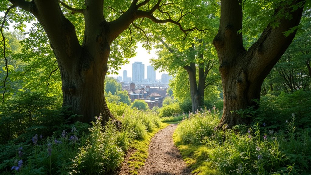 lush urban woodland exploration